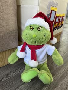 Sublimación <span class=keywords><strong>Grinch</strong></span> Dolls 35cm <span class=keywords><strong>Grinch</strong></span> juguete de peluche decoración de Navidad Adornos Navidenos <span class=keywords><strong>Grinch</strong></span> muñeco de peluche nuevo monstruo verde suave - Product Image 3