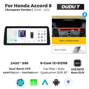 MEKEDE DUDU7 7870 Autoradio multimédia GPS pour voiture avec Car-<span class=keywords><strong>play</strong></span> pour écran 12,3 pouces pour Honda Accord 8 version européenne <span class=keywords><strong>2008</strong></span> - 2012 - Product Image 5