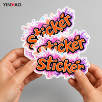 Pegatinas Personalizadas de Vinilo, Resistentes al Agua, con Diseño de Grafiti y Letras, para Patinetas y Botellas de Agua, Resistentes a los Rayos UV, Marca Yingao