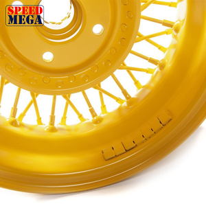 Rueda de Alambre con Recubrimiento en Polvo Amarillo de 13x4.5 Pulgadas, Atornillable, 48 Radios, 4x95.25 PCD para Triumph Spitfire GT6 Herald Vitesse Bond Equipe - Product Image 4