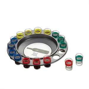 16 Glass Shot Drinking Lucky 32" Roulette Wheel Drinking Game