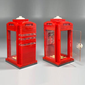 Bloques de Construcción Pequeños Moc, Juguete de Bloques de Construcción, Baño Público Móvil, Cabina Telefónica Roja, Instalaciones Públicas Urbanas DIY - Product Image 3