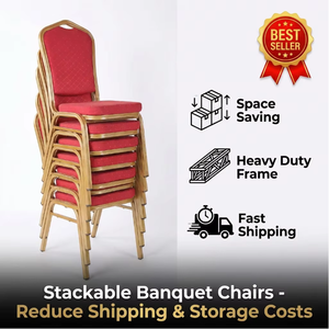Chaises de banquet en métal pour <span class=keywords><strong>salle</strong></span> à manger, empilables avec dossier rembourré, idéales pour événements, mariages, hôtels – Vente chaude directe usine - Product Image 1