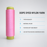 Fil de nylon DTY teint en masse 70D/24F rose 100% nylon pour gants, fourni directement par l'usine