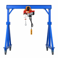 Mini-grue portative électrique à portique, construction en acier, câble de levage, capacité 1 tonne, hauteur de levage 3m, haute qualité