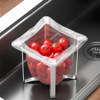 Support pliable multifonctionnel en acier inoxydable pour sacs poubelles, support de rangement portable pour déchets, pour comptoir de cuisine et bureau