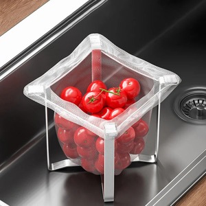 Stainless Steel Foldable Garbage Bag Holder Multifunctional Rack Portable Waste Storage Stand for Kitchen Countertop Desktop - Product Image 5
