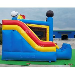 Castillo Inflable Comercial con Tobogán, Temática Deportiva, para Fiestas Infantiles, <span class=keywords><strong>Alquiler</strong></span> <span class=keywords><strong>de</strong></span> Juegos Inflables <span class=keywords><strong>de</strong></span> Fútbol y Baloncesto - Product Image 4