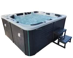 Bak Mandi Air Panas Akrilik Bentuk Persegi untuk Luar Ruangan dengan Pijat Kombinasi (Udara & Whirlpool) Garansi 3 Tahun - Product Image 2