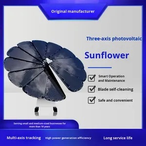 Máquina de Almacenamiento de Energía Solar Multieje con Seguimiento Automático Todo en Uno, Paquete de Baterías Sunflower, Controlador MPPT, Uso Comercial - Product Image 3