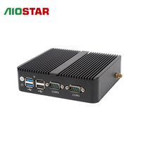 AlderLake-N N100/N95/N97 CPU tanpa kipas PC Mini industri Windows 10 & Linux komputer tertanam