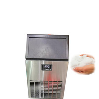 Máquina de Hielo en Cubos Comercial de Acero Inoxidable, Máquina Automática para Hacer Hielo para Restaurantes, Cafeterías y Negocios