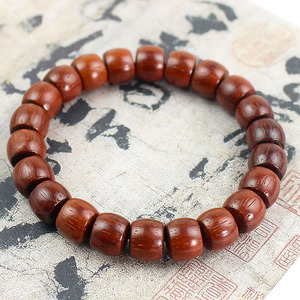 Pulsera de cuentas de palisandro de 8x10mm, cuentas de oración budistas, joyería cultural unisex - Product Image 4