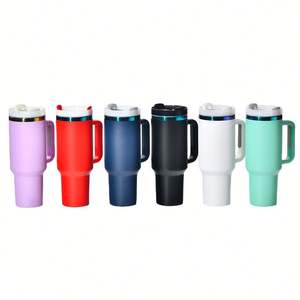 Gobelet isotherme extérieur en acier inoxydable avec poignée et paille, personnalisable avec logo, 30oz et 40oz, modèle H2.0 - Product Image 1