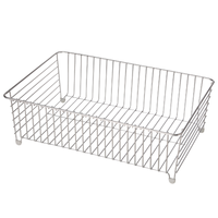 Panier à vaisselle pliable-Plateau d'égouttage réglable en acier inoxydable pour l'organisation de l'évier de cuisine