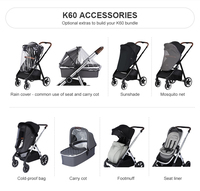 Système de voyage de luxe multicolore En option, pliable 3 En 1, poussette bébé enfants, poussette, poussette avec En 1888