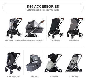 Cochecito plegable 3 En 1 para bebé y niño, <span class=keywords><strong>carrito</strong></span> <span class=keywords><strong>de</strong></span> viaje <span class=keywords><strong>de</strong></span> lujo, multicolor opcional, En 1888 - Product Image 5