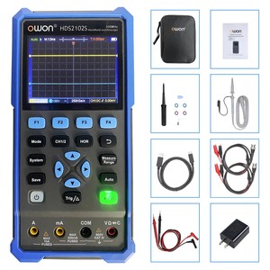 OWON HDS2102S 100MHz 휴대용 오실로스코프 파형 발생기 멀티미터 3 in 1 다기능 테스터 2CH + AFG + DMM - Product Image 2