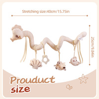 Jouet suspendu personnalisé pour bébé, animal en peluche, hochet, spirale, jouet de confort doux pour bébé, jouet à suspendre à la poussette
