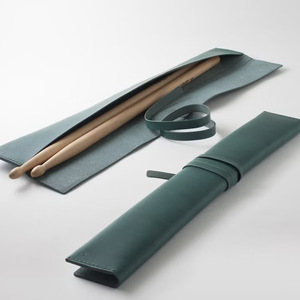 Paquete de dos baquetas con cubiertas de cuero (mismo estilo que las utilizadas en el comercio electrónico transfronterizo), bolsa de almacenamiento para baquetas - Product Image 2