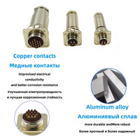 Connecteur aérospatial miniature en laiton russe Aviation, mâle 4 broches/10 broches, boîtier en alliage d'aluminium, indice de protection IP55, 200V 1,5-3,7A