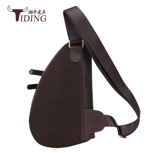 Bolso de Pecho de Cuero Genuino para Hombre, Estilo Retro, Resistente, Informal, para Uso en Exteriores - Product Image 2