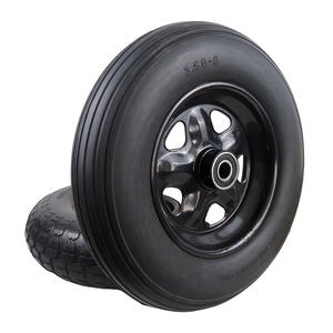 3.50-8 व्हीलबाररो व्हील ब्लैक टायर और आकार के स्टार रिम पेशेवर निर्माण - Product Image 5