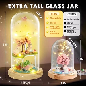 Crea tu propia luz nocturna de unicornio, manualidades de cumpleaños, regalos para niñas, kit de terrario de unicornios para niños - Product Image 3
