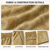 Shorts en coton tie-dye pour marques de vêtements, longueur genou, taille élastique, marque privée, OEM, ODM, vente en gros, fabricant en gros