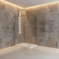 Douche autoportante en acier inoxydable avec logo personnalisé pour salle de bain domestique