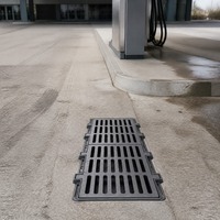 Grille de drainage en fonte pour routes, robuste, à fentes ouvertes, pour l'utilisation en drainage urbain