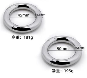 Anello Penieno Magnetico in Acciaio Inox per Bondage SM, Stretcher per Testicoli Pesante, Giocattoli Sessuali per Uomini - Product Image 3
