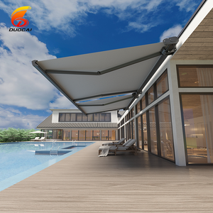 Mái hiên ngoài trời cơ giới Patio mái hiên dù để che nắng mái hiên vải lợp nóng bán tùy chỉnh Acrylic đầy đủ Cassette rút lại PVC 1 Bộ - Product Image 1