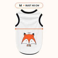 Welpen- und Katzengeschirr, Sommerweste aus dünnem, atmungsaktivem Polyester mit skandinavischem Cartoon-Tiermuster für Bichon Frise, Französische Bulldogge, kleine Hunde