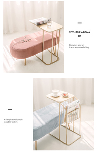 Tavolino da <span class=keywords><strong>caffè</strong></span> nordico di lusso tavolino in ferro battuto tavolino da camera da letto soggiorno <span class=keywords><strong>angolo</strong></span> in marmo - Product Image 6