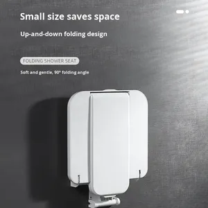 Hot-Selling Modern School <b>Bathroom</b> Wall-Mounted Folding Chair Shower Hidden <b>Stool</b> Elderly Entryway Shoe-Changing <b>Stool</b> - Product Image 4