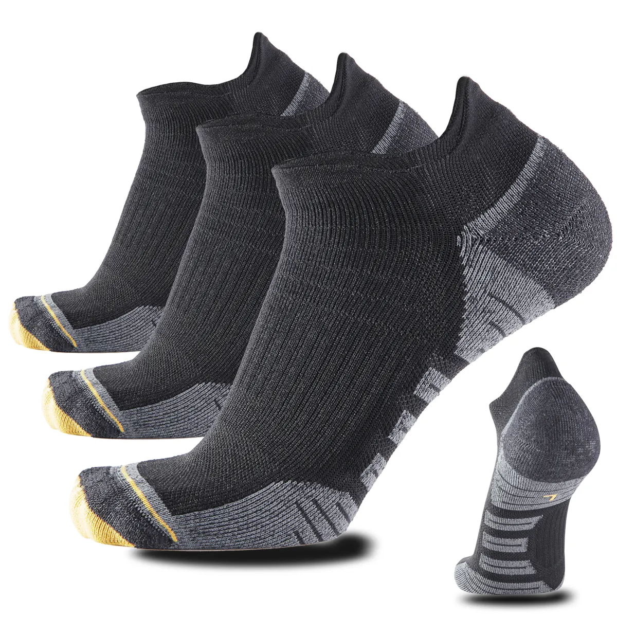 Custom Logo Sports Low Cut Tab Running Socks Seamless Knitted Ankle No Show Coolmax Athletic Socks for Men and Women