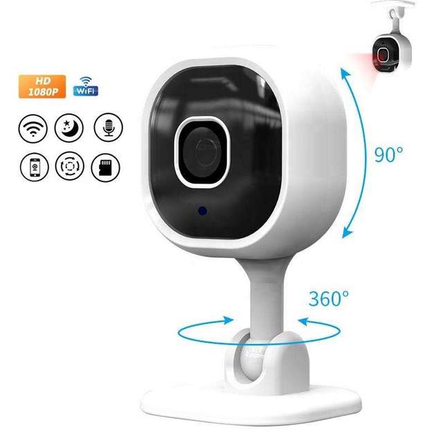A3 WiFi Smart Home Camera 1080P HD Indoor Monitoring Camera with Night Vision Motion Detection Two Way Voice Audio