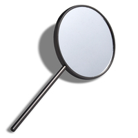 Vente chaude Sucette Forme Personnalisée Nickel Noir Grand Miroir De Maquillage De Poche