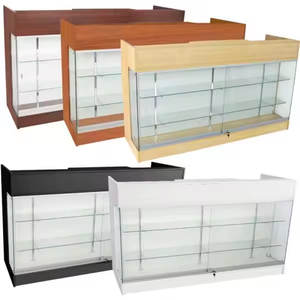 70 Inch Showcase Glass Smoking Unit for Shop <b>Lockable</b> Front Desk Reception Counter Display <b>Cabinets</b> Display Counter Showcase - Product Image 1