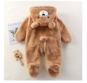 <span class=keywords><strong>Tutina</strong></span> per Neonati Autunno e Inverno, Simpatica <span class=keywords><strong>Tutina</strong></span> Cartoon con Panda, Coniglio e Orso, Tuta in Peluche per Uscire - Product Image 5