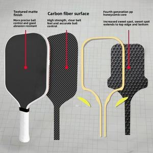 Pala de Pickleball Termoformada Certificada por la USAPA Gen 4, 16mm 14mm, Cara de Fibra de Carbono T700, Núcleo de Panal de PP para Jugadores Profesionales - Product Image 2