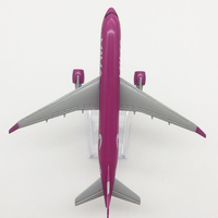 Juguetes Personalizados al por Mayor para Niños, Avión de Metal Fundido a Presión Columbia Pink A320 de 16 CM, Modelo de Avión para Niños, Regalo para Niños
