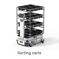 Platform Chassis Robot AMR untuk Gudang, Payload 1,2 Ton, Navigasi VSLAM, Tipe Open Skd