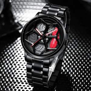 Montre Homme Quartz Acier Inoxydable Étanche avec Cadran Jante de Supercar et Roue 3D à Rotation 360°, Vente en Gros, Relogio Masculino - Product Image 4