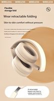 Casque de jeu supra-auriculaire avec micro, écouteurs sans fil avec codec AAC pour les voyages et le sport, pour les passionnés de casques audio