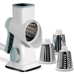 Practical <b>Multifunctional</b> Manual Hand Rocker Barrel Stainless Steel Eco-Friendly PP Kitchen Gadget <b>Vegetable</b> <b>Cutter</b> Slicer - Product Image 1