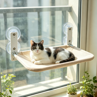 Hamac pour chat pliable avec cadre métallique, OEM ODM, 4 grandes ventouses de 85 mm, respirant, lavable, pour chats de grande taille et chatons