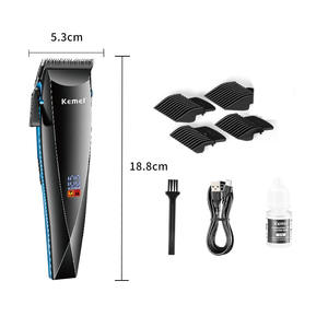 Tondeuse à cheveux électrique Kemei KM-3212, lame réglable, longueur réglable en 4 étapes, professionnelle, étanche, charge USB - Product Image 3