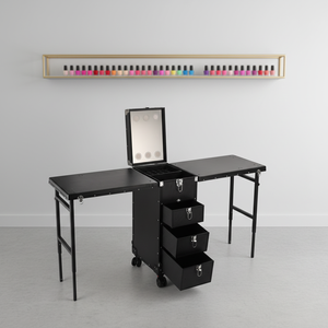 <span class=keywords><strong>Mesa</strong></span> de Manicura Rodante de Aluminio Resistente, <span class=keywords><strong>Plegable</strong></span>, con Ruedas, para Maquillaje, Estética, Salón de Belleza, <span class=keywords><strong>Manicurista</strong></span>, Estilista - Product Image 4